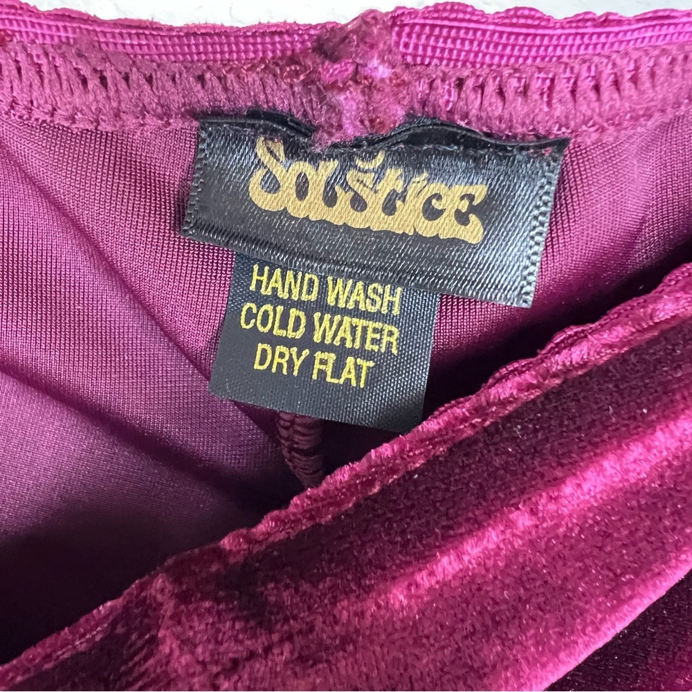 Solstice Intimates High Waist Wrap Tie Red Velvet Shorties XL - Picture 5 of 7
